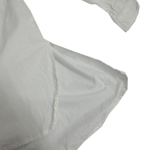 デシグアル Desigual シャツ プリント 刺繍 スパンコール 長袖 ロング丈 スリット コットン ホワイト 白 XS レディースの画像6