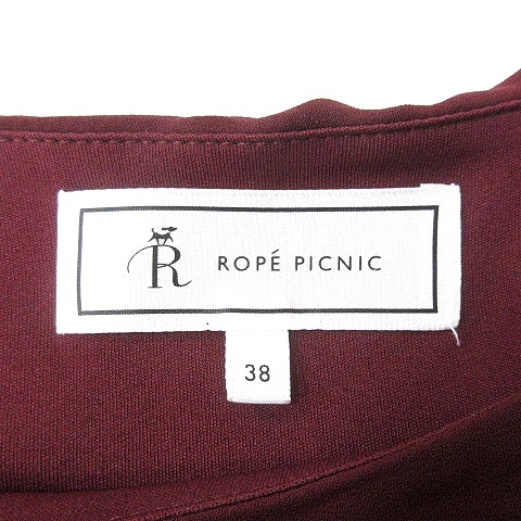 ロペピクニック ROPE Picnic ワンピース ミモレ ロング 長袖 ドッキング 38 赤紫 ボルドー /MN レディース_画像5