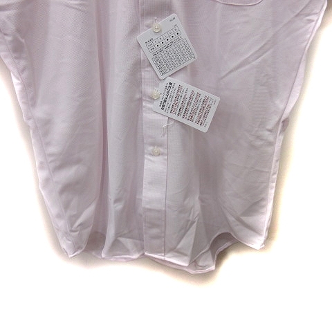 未使用品 ジョンピアース JOHN PEARSE ドレスシャツ ワイシャツ ボタンダウン 半袖 M ピンク /YI メンズ_画像3