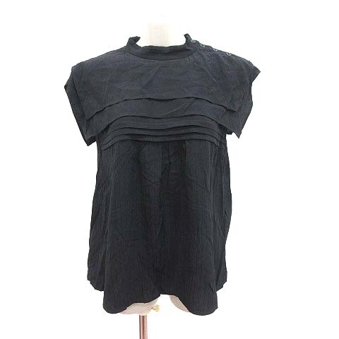  Moussy moussy blouse pull over no sleeve sailor color stripe F black black /CT lady's 