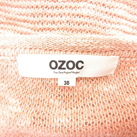 オゾック OZOC ニットセーター ラウンドネック 長袖 38 オレンジ /AU ■MO レディース_画像5