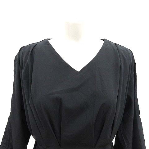  azur bai Moussy AZUL by moussy One-piece tunic V neck tuck long sleeve S black black /YK #MO lady's 