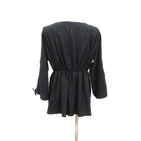  azur bai Moussy AZUL by moussy One-piece tunic V neck tuck long sleeve S black black /YK #MO lady's 