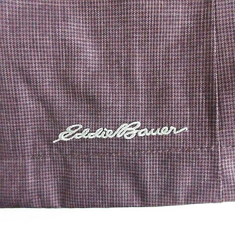 エディーバウアー EDDIE BAUER ジャケット マウンテンパーカー 長袖 ジップアップ マイクロチェック ロゴ PS ブラウン ※EKM レディース_画像7