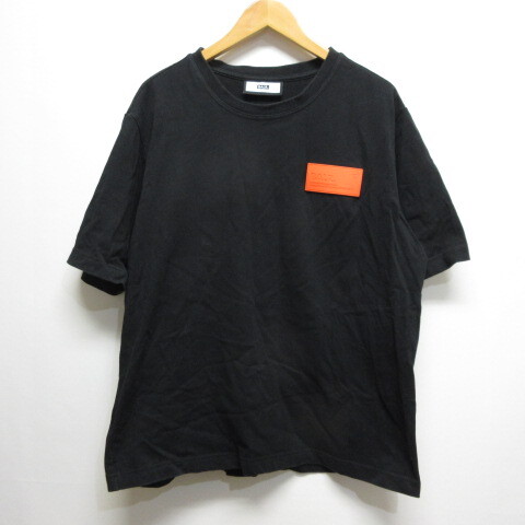ボーラー BALR. 半袖 Tシャツ カットソー オーバーサイズ S 黒 ブラック ロゴプレート メンズ_画像1