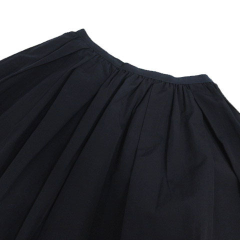 ノーリーズ Nolley's スカート ギャザー フレア ミディ丈 日本製 ネイビー 紺 36 レディース_画像3