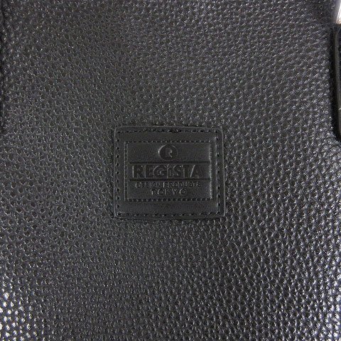 レジスタ REGiSTA トートバッグ エンボス加工 合成皮革 フェイクレザー 黒 ブラック 鞄 ■SM1 メンズ_画像6
