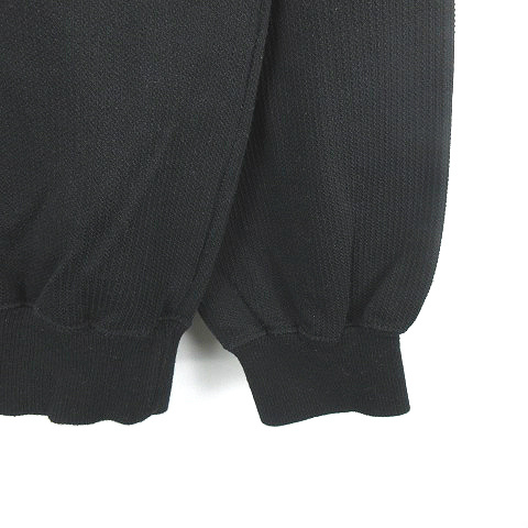 ケンゾー KENZO GOLF ロゴ刺繍 長袖 カットソー ゴルフウェア 黒 ブラック 4 メンズ_画像5