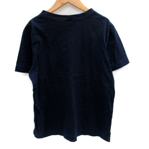 オーチバル ORCIVAL オーシバル Tシャツ カットソー 半袖 ラウンドネック ロゴ刺繍 3 紺 ネイビー /SM6 メンズ_画像2
