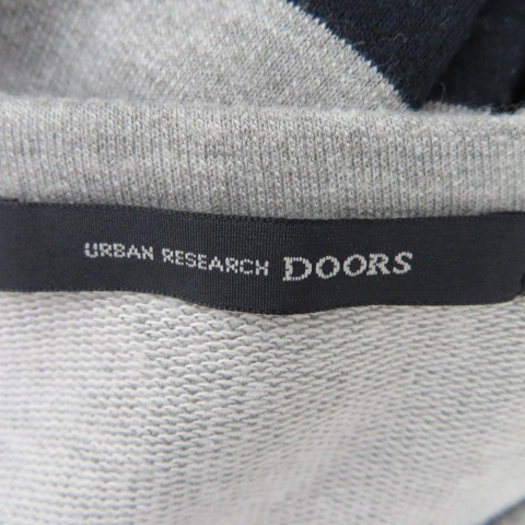 アーバンリサーチ ドアーズ URBAN RESEARCH DOORS カットソー 七分袖 ラウンドネック ボーダー柄 38 グレー /YK29 メンズ_画像4