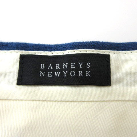  Barneys New York BARNEYS NEW YORK прекрасный товар близко год модели linen. широкий брюки tuck слаксы одноцветный 38 синий голубой женский 