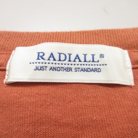 ラディアル RADIALL 美品 19AW Tシャツ カットソー 長袖 ロゴ プリント L オレンジ系 ■U90 メンズ_画像5