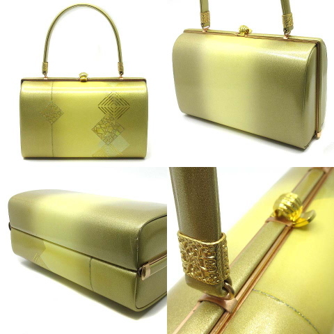 ....... гора . zori сумка сумка комплект PVC ламе желтый градация Gold аксессуары для кимоно 