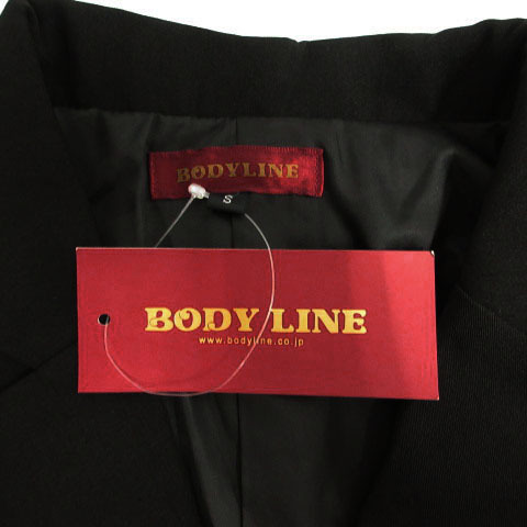 未使用品 ボディーライン BODY LINE ジャケット テーラードカラー シングル 2B 金ボタン ブラック 黒 S レディース_画像8