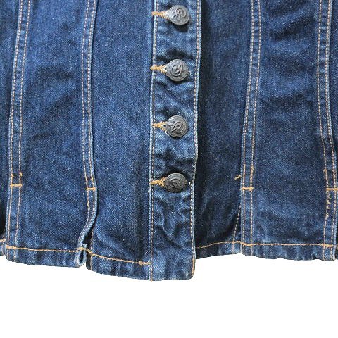  Christian Lacroix BAZaR Vintage Denim блузон жакет джинсовый жакет G Jean нашивка 40 L соответствует синий голубой IBO51