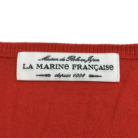  La Marine Francaise LA MARINE FRANCAISE cardigan knitted round neck plain long sleeve red red lady's 