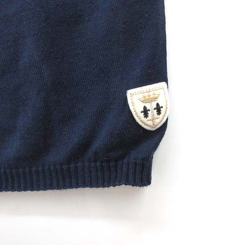 フィールズダルボー Fileuse d'Arvor トリスタン TRISTAN ボートネック サマー ニット セーター 半袖 ネイビー 紺 S フランス製の画像5