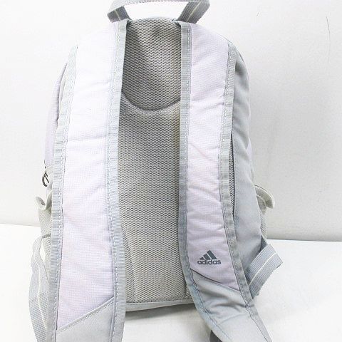 アディダス adidas バックパック リュック ロゴ バイカラー ラベンダー グレー キッズ_画像5