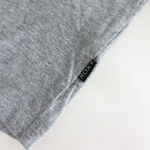  Roxy ROXY футболка cut and sewn короткий рукав вырез лодочкой Британия знак Logo хлопок M серый *EKM женский 