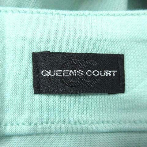  Queens Court футболка cut and sewn короткий рукав лодка шея переключатель chu-ru деформация дизайн asimeto Lee 2 зеленый mint green /CT женский 