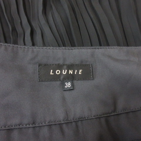  Lounie LOUNIE flair юбка gya The -mi утечка длинный шифон атлас гонки 38 чёрный черный /YI женский 