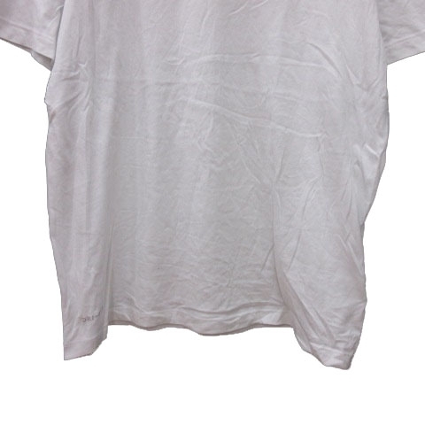 ナイキ NIKE Tシャツ カットソー クルーネック プリント 半袖 XXL 白 ホワイト 黒 ブラック /MS メンズ_画像3