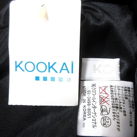 未使用品 クーカイ KOOKAI キャミワンピース ミニ コサージュ付き 38 黒 ブラック /MN レディース_画像5