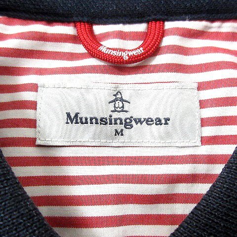 マンシングウェア MUNSINGWEAR ポロシャツ 刺繍 半袖 M 紺 ネイビー /MN レディース_画像5