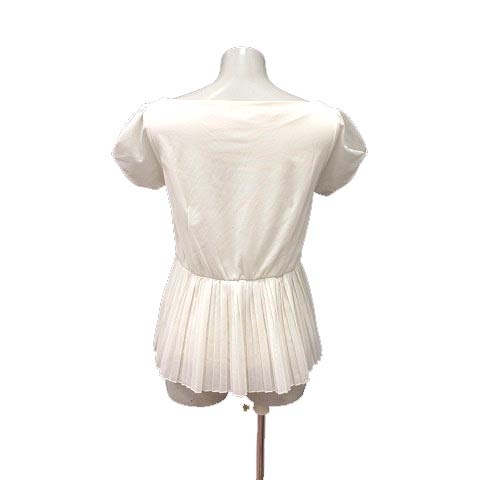  Proportion Body Dressing PROPORTION BODY DRESSING blouse pe plum pleat V neck French sleeve 2 white white /YK