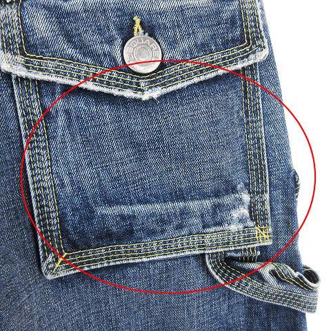  Dsquared Denim джинсы укороченные брюки высокий laizdope Inter способ повреждение обработка хлопок индиго 38 XS ранг #N0