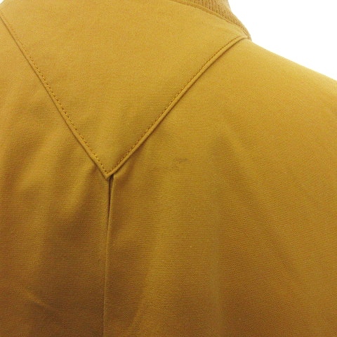  Issey Miyake ISSEY MIYAKE DESIGN STUDIOko Kuhn coat high‐necked long sleeve long height wide easy rib cotton . mustard #SM1