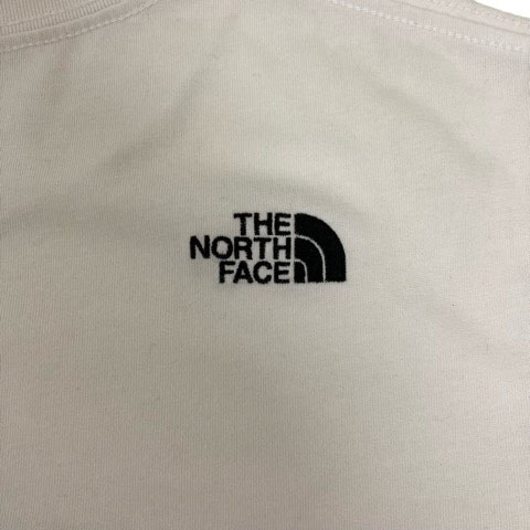 ザノースフェイス THE NORTH FACE NTW3201X Tシャツ カットソー クルーネック 刺繍 無地 半袖 L 白 ホワイト 黒 ブラック レディース_画像6
