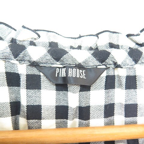 ピンクハウス PINK HOUSE ワンピース ミディ丈 バックリボン コットン F ギンガムチェック 2sa5541 レディースの画像5