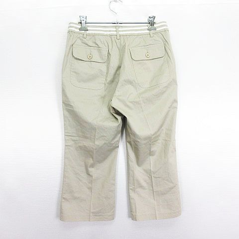  Afternoon Tea Afternoon Tea pants bottoms cropped pants capri pants stretch 38 khaki *EKM lady's 