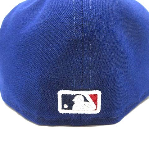 ニューエラ NEW ERA 59FIFTY MLBオンフィールド ロサンゼルス ドジャース キャップ 帽子 ゲーム ダークロイヤル ブルー 青 61.5cm 美品_画像6