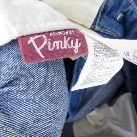  As Know As Pinky AS KNOW AS PINKY Denim pants jeans strut ankle height blue blue /HO6 #MO lady's 