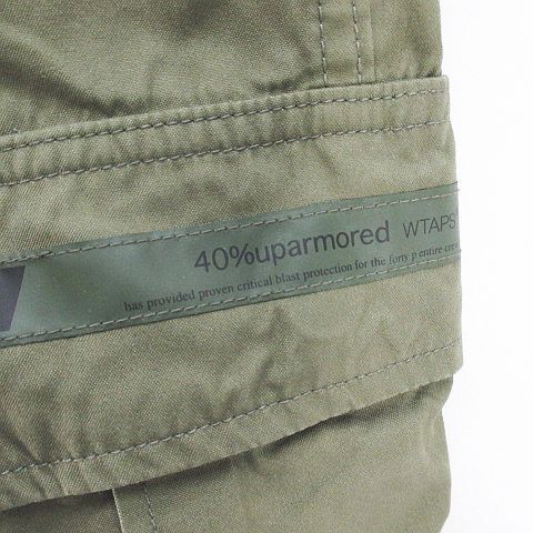 ダブルタップス WTAPS 232WVDT-PTM07 MILT0001 TROUSERS カーゴパンツ ロング丈 ジップフライ X02 緑系 グリーン 日本製 綿 コットン メン_画像6