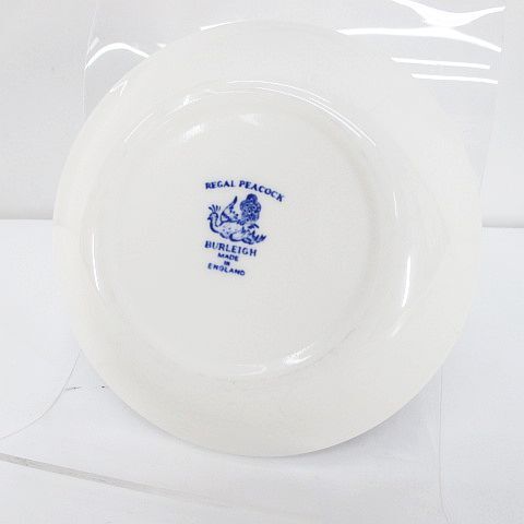 バーレイ Burleigh 英国食器 ブルーリーガルピーコック フルーツプレート 小皿 白系 ホワイト その他_画像2