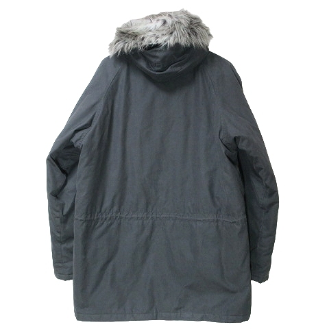 フェールラーベン トラベル FJALLRAVEN TRAVEL N/-3B モッズコート 中綿 フェイクファー フード ジップアップ M 黒 ブラック IBO51 Xの画像2