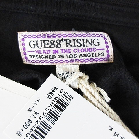 未使用品 ゲス 19AW GUESSx88RISING GUE88RISING Tシャツ 長袖 クルーネック ロンT オーバーサイズ ロゴ バックプリント S 黒 メンズ_画像6