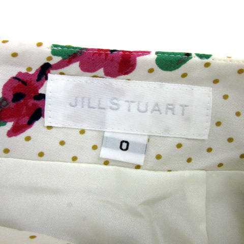  Jill Stuart русалка юбка узкая юбка длинный длина точка рисунок цветочный принт asimeto Lee лента 0 слоновая кость женский 