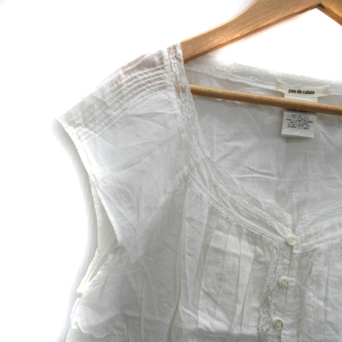  pas de calais pas de calais рубашка блуза безрукавка раунд шея гонки 38 белый белый /SM57 женский 