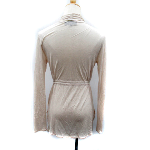  Untitled UNTITLED cardigan middle height front opening plain .. feeling ribbon 2 beige /SY44 lady's 