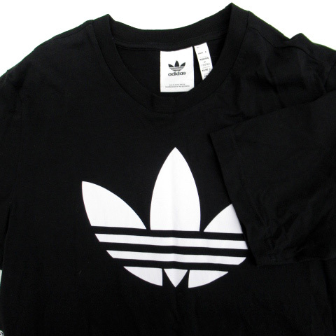 アディダスオリジナルス adidas originals Tシャツ カットソー 半袖 ラウンドネック プリント L 黒 ブラック /SM11 メンズの画像3