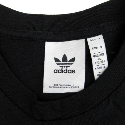 アディダスオリジナルス adidas originals Tシャツ カットソー 半袖 ラウンドネック プリント L 黒 ブラック /SM11 メンズの画像4
