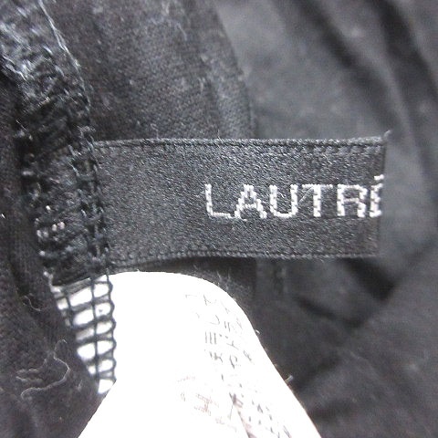 ロートレアモン LAUTREAMONT カットソー 刺繍 五分袖 3 黒 ブラック /MS レディース_画像5