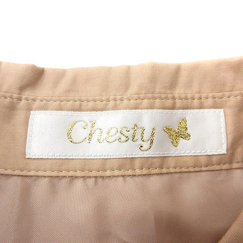 チェスティ Chesty ワンピース ひざ丈 刺繍 ノースリーブ 0 ベージュ /MN レディース_画像5