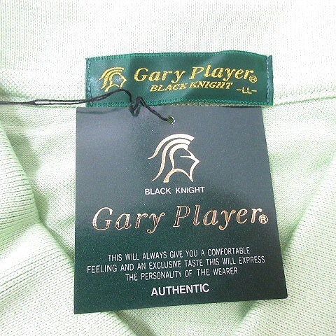 未使用品 ゲーリープレイヤー Gary Player BLACK KNIGHT ゴルフウェア ポロシャツ ワンポイント 長袖 LL 黄緑 ライトグリーン /MN メンズ_画像5