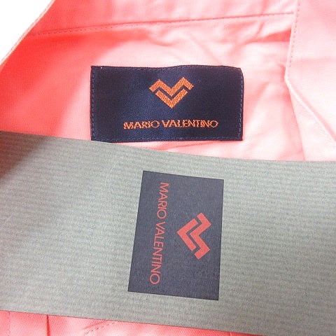 未使用品 マリオヴァレンチノ マリオヴァレンティノ MARIO VALENTINO シャツ スタンドカラー 刺繍 半袖 LL ピンク /MN メンズ_画像5