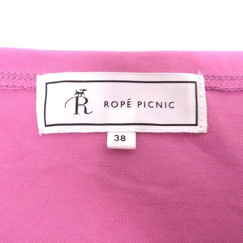 ロペピクニック ROPE Picnic カットソー ボートネック フレアスリーブ 五分袖 38 ピンク /YK レディース_画像6